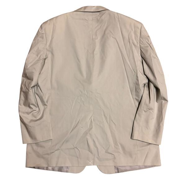 Brooks Brothers Suit Tan Stone 46R Cotton Blend Stretch Jacket 41x29 Pleats Pant - Picture 2 of 11